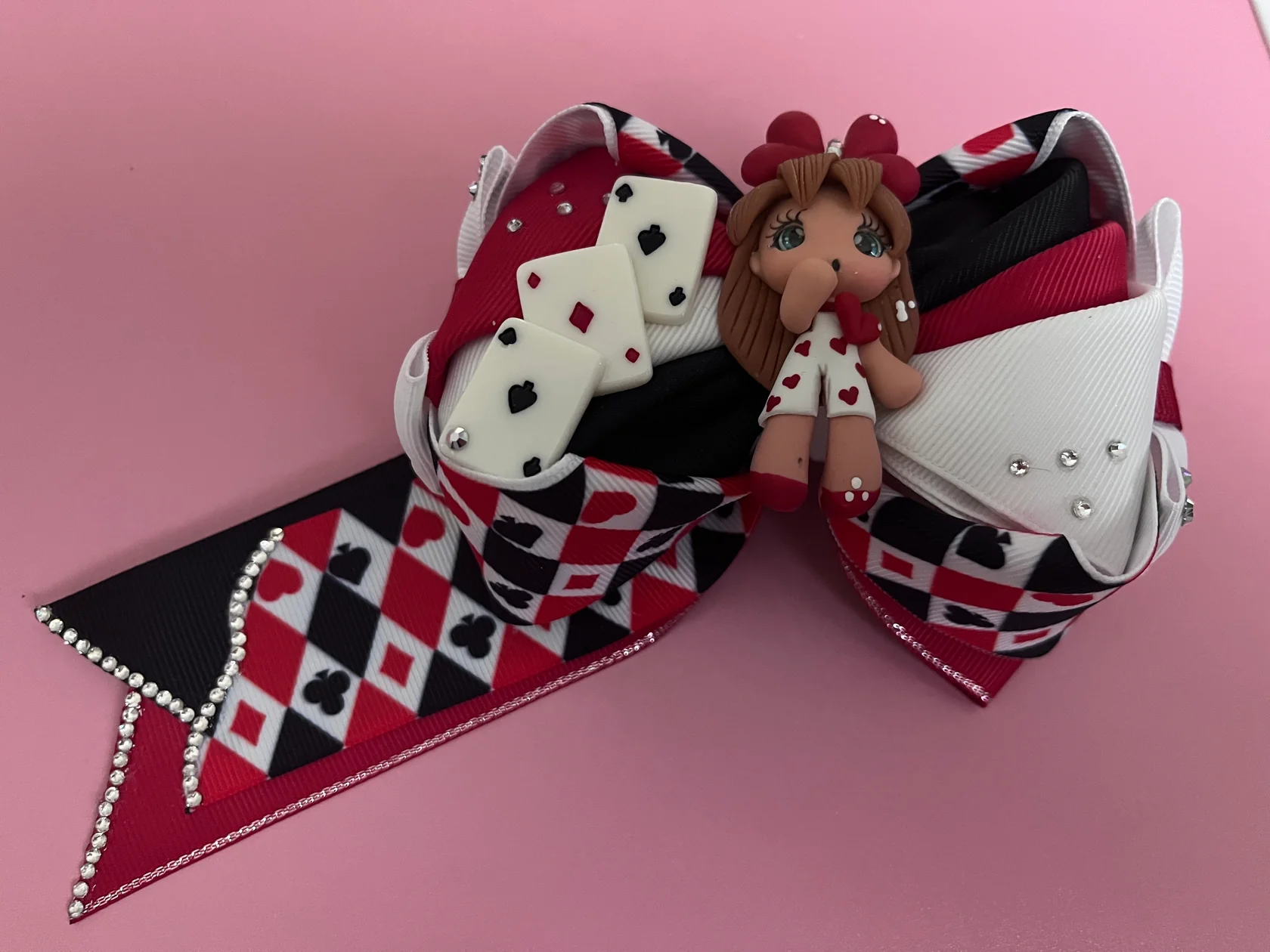 Doll - 4.5" Handmade Bows with Alligator Clip