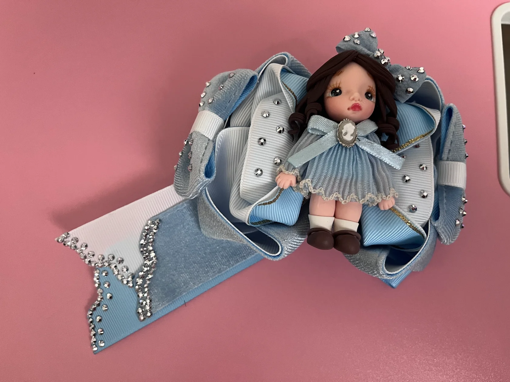 Doll - 4.5" Handmade Bows with Alligator Clip