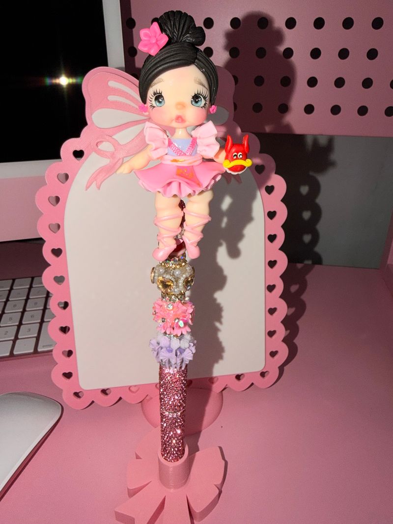 Japanese Ballerina Clay Doll Pen